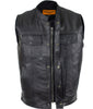 MEN'S SON OF ANARCHY LEATHER MOTORCYCLE VEST 2 GUN POCKETS