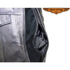 Mens Biker Riding Patch Holder 7 Pocket leather vest with High zipper