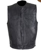 Men's Riding Son of Anarchy Motorcycle Club 1/2" Collarless 8 pocket Leather Vest