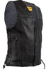 Men's Motorcycle Club vest Side lace leather vest with 2 Gun pockets inside.
