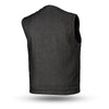 Men's Motorcycle Collarless Raw Canvas Heavy Hitter Preacher Vest