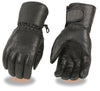 Motorcycle men's butter soft Guantlet Cinch wrist Long leather gloves waterproof