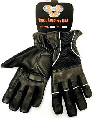 MOTORCYCLE BIKE SUMMER MESH GLOVES RIDING GLOVES REFLECTIVE PIPING VERY SOFT