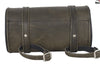 Motorcycle riding Distressed dark brn real leather toolbag with quick release 