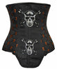 Women's Blk Sexy Lingerine Brocade Under Bustier Corset with Back Lacing