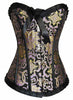Women's Blk,Purple & Gold Sexy Lingerine Brocade Under Bustier Corset