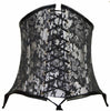 Women's Blk & Silver Sexy Lingerine Brocade Under Bustier Corset