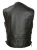 Men's Motorcycle side lace vest with kidney padding & Gun pockets inside