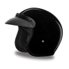 Motorcycle Shiny Blk DOT approved Daytona cruiser style open face helmet