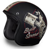 Mens Motorcycle Light weight DOT Dull Finish Daytona Built for speed Blk with Visor