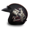 Mens Motorcycle Light weight DOT Dull Finish Daytona Built for speed Blk with Visor
