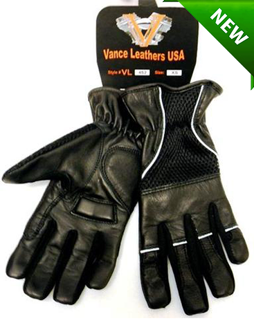 MOTORCYCLE BIKE SUMMER MESH GLOVES RIDING GLOVES REFLECTIVE PIPING VERY SOFT