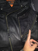 Men's Motorcycle Reckless updated utility leather vest with front pistol pete pocket