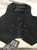 Men's 10 Pocket Real Leather vest with side laces & 2 Gun pockets