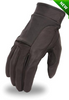 Men's Motorcycle butter soft gel palm cruiser lined leather gloves with velcro