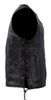 Men's Motorcycle Club vest Side lace leather vest with 2 Gun pockets inside.