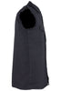 Men's Motorcycle Blk Cotton Cut off Frayed Sleeveless Shirt