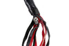 Motorcycle 42" Red & Blk Braided Biker old school get back Leather whip