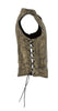 WOMEN'S MOTORCYCLE DISTRESSED STUDED LACE SIDE VEST WITH 2 GUN POCKETS
