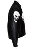 Men's Motorcycle Front Back Reflective Skull Leather jacket