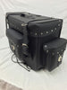 MOTORCYCLE LARGE 2 PC PVC STUDDED TOURING TRAVEL BAG BAR LUGGAGE W/RAIN COVER 