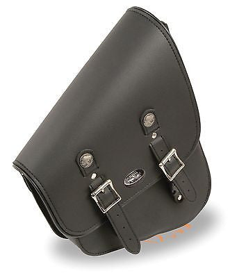 MOTORCYCLE MEDIUM SWING ARM SADDLEBAG TWO STRAP WITH BUFFALO NICKEL RIGHT SIDE 