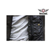 MEN'S MOTORCYCLE COW HIDE LEATHER JACKET WITH PISTOL PETE GUN POCKET WITH BRAID 
