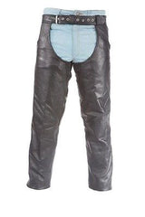 MEN'S MOTORCYCLE RIDERS CLASSIC LEATHER CHAP GREAT PRICE