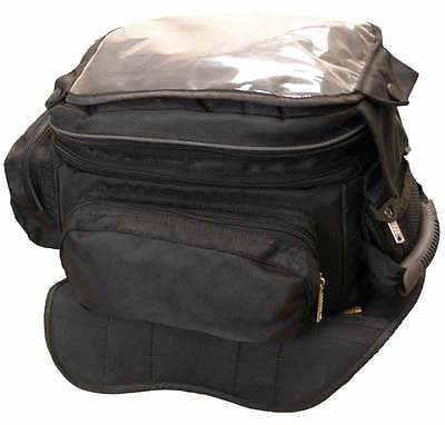 MAGNETIC MOTORCYCLE TANK BAG WITH MAP WINDOW ON TOP HEAVY DUTY MAGNETS Leather Place