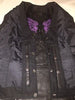 Women's purple leather vest with Studs wings back detailing w/gun pockets 