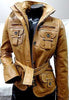 WOMEN'S LEATHER MILITARY STYLE GENUINE BUFFALO LEATHER JACKET GREAT PRICE 