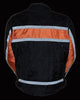 MEN'S MOTORCYCLE RACER ORANG TEXTILE JACKET WITH REFLECTIVE STRIPES WITH ARMOUR 