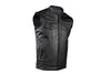 MEN'S SON OF ANARCHY LEATHER MOTORCYCLE VEST 2 GUN POCKETS 