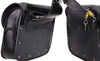MOTORCYCLE WATERPROOF 2 PC PVC SADDLEBAG WITH CONCHOS WITH QUICK RELEASE 