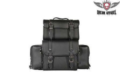 MOTORCYCLE LARGE TWO PIECE PVC SISSY T BAR TRAVEL TOURING BAG BAR LUGGAGE