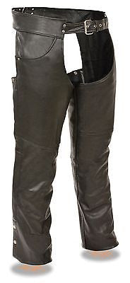 MEN'S MOTORCYCLE RIDERS CLASSIC JEAN POCKET CHAP VERY SOFT LEATHER NEW 