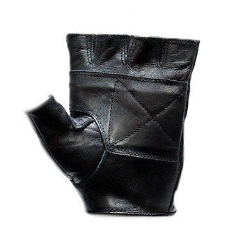 Fingerless Distressed Brown Soft Genuine Leather Motorcycle Gloves