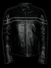 MEN'S MOTORCYCLE SCOOTER JACKET WITH WITH 2 GUN POCKETS & VENT 