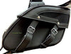 MOTORCYCLE BLACK SADDLEBAG PLAIN TWO STRAPS PVC MEDIUM ZIP-OFF BAG NEW 