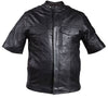 Men's Riding Son of anarcy Light weight half sleeve leather shirt 