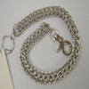 MOTORCYCLE BIKERS SILVER METAL LONG WALLET CHAIN 21 INCHES WITH KEY RING NEW 