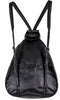 MOTORCYLE WOMEN'S GENUINE BLK LEATHER BACK PACK WITH CENTER ZIPPER NEW 