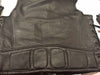 Mens Motorcycle Milwaukee updated collarless quilted shoulder cow leather vest 