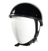 MOTORCYCLE SHINY SOA BEANIE NOVELTY HELMET BLACK WITH QUICK RELEASE NEW 