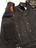 WOMEN'S MOTORCYCLE BUTTER SOFT BLK LEATHER FRONT ZIPPER VEST W/2 GUN POCKETS NEW 