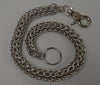 MOTORCYCLE BIKERS SILVER METAL LONG WALLET CHAIN 21 INCHES WITH KEY RING NEW 