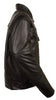Men's Motorcycle Side set belt Utility pocket M/C Leather jacket 