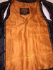 WOMEN'S MOTORCYCLE DISTRESSED LEATHER BROWN VEST W/SIDE LACES & 2GUN POCKETS 