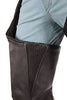 Men's motorcycle Four pocket with Removable liner Leather chap 