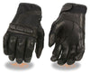 WOMEN'S GENUINE MESH/LEATHER COMBO RACING GLOVE W/PADDED KNUCLES PROTECTION SOFT 